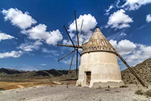 Images Dated 10th April 2019: Windmill, Cabo de Gata, Almeria, Andalusia, Spain
