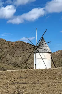 Images Dated 10th April 2019: Windmill, Cabo de Gata, Almeria, Andalusia, Spain