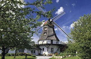 Images Dated 18th March 2011: Windmill in GrAA┬Âdersby, Schleswig-Holstein, Germany