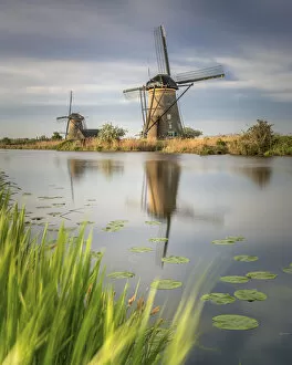 Molenlanden Gallery: Windmill, Kinderdijk, Molenlanden, South Holland, Netherlands