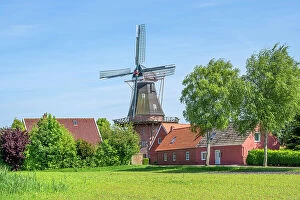 Images Dated 21st June 2023: Windmill of Rysum, Krummhorn, East Frisia, Lower Saxony, Germany