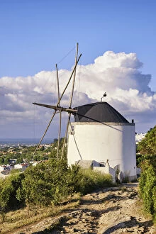 Windmills Gallery: Windmill at the Serra do Louro mountain range. Arrabida Nature Park, Palmela. Portugal