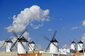 Images Dated 11th July 2013: Windmills, Campo de Criptana, Castilla la Mancha, Spain, Europe