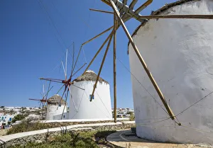 Windmills of Kato Mili, Mykonos Town, Mykonos, Cyclade Islands, Greece