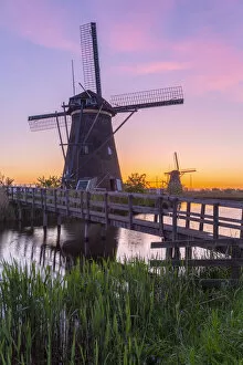 Images Dated 18th May 2021: Windmills in Kinderdijk, South Holland, Netherlands