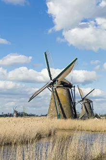 Images Dated 23rd August 2017: Windmills, Kinderdijk, UNESCO World Heritage Site, Netherlands, Europe