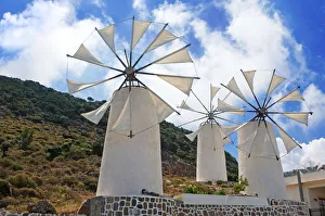 Windmills, Lassithi Plateau, Crete, Greece