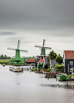 Windmills in Zaanse Schans, Zaandam, North Holland, The Netherlands