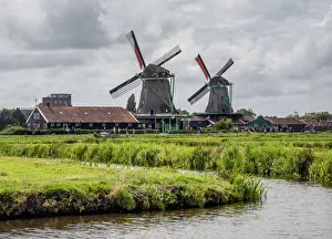 Windmills in Zaanse Schans, Zaandam, North Holland, The Netherlands