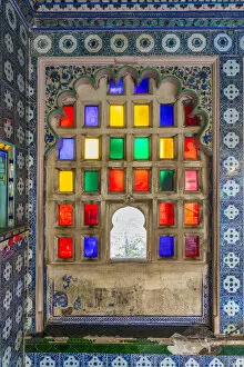 Window Gallery: Window detail in the City Palace, Udaipur, Rajasthan, India