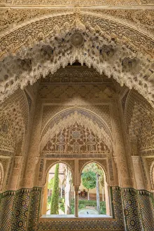 Hans Georg Eiben Prints: Window at the Nasrid Palace, Alhambra, UNESCO World Heritage Site, Granada, Andalusia