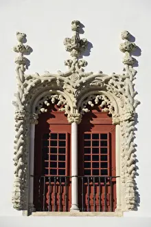 Manueline Style Prints: Window of the Palacio Nacional de Sintra (Sintra National Palace), a Royal Palace