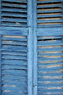 Traditional Culture Gallery: Window Shutters in Ibiza Town, Ibiza, Balearic Islands, Spain