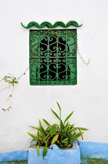 Cover Prints: Window of the Tanger medina. Morocco