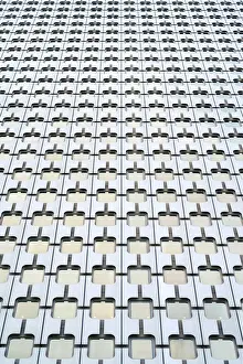 Windows of high-rise office building in La Defense business district, Paris, Ile-de-France, France