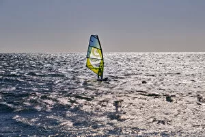 Images Dated 25th August 2020: Windsurfing in Moledo do Minho. Caminha, Portugal