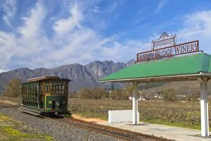 Images Dated 30th July 2017: Wine tram at Rickety Bridge Wine Estate, Franschhoek, Western Cape, South Africa