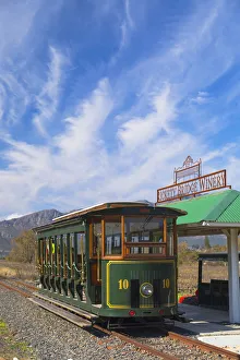 Franschhoek Prints: Wine tram at Rickety Bridge Wine Estate, Franschhoek, Western Cape, South Africa