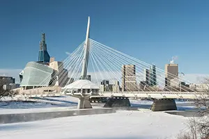 Red River Prints: Winnipeg skyline with the Canadian Museum for Human Rights (CMHR)