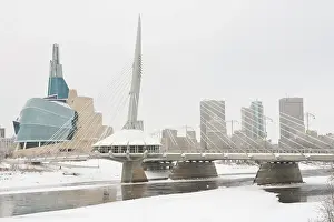 Red River Prints: Winnipeg skyline with the Canadian Museum for Human Rights (CMHR)