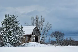 Farms Prints: Winter farm scenic, Thornton, Ontario, Canada