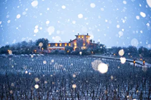 Farmhouse Prints: Winter in Franciacorta, Italy, Lombardy district, Brescia province