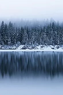 Snowfall Collection: Winter at Fusine lakes, Tarvisio, Julian alps, Italy