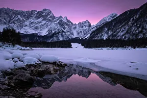 Winter at Lago di Fusine, Julian Alps, Italy
