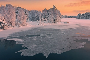 Ruka Prints: Winter landscape in finnish Lapland, Finland