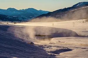 Carvings Prints: Winter landscape in the Lamar Valley