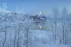 Winter landscape near Stoennesbotn on Senja - Norway, Troms, Senja, Stoennesbotn