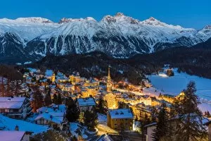 Images Dated 23rd January 2017: Winter view of St. Moritz, Graubunden, Switzerland