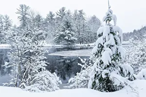 Camp Prints: WInter along Wilsons Falls Bracebridge, Ontario, Canada