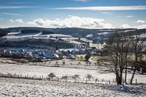 Nordrhein Westfalen Prints: Wintry landscape above Niedersfeld near Winterberg