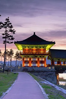 Columns Prints: Woljeonggyo Bridge at sunset, Gyeongju, South Korea