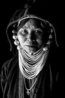 Face Prints: Woman of the Akha tribe in traditional dress