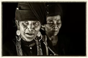 Black And White Collection: Woman of the Ann tribe, nr Kyaing Tong, Golden Triangle, Myanmar, (Burma)