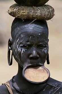 Body Adornment Collection: A woman of the Mursi tribe