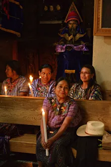 Women in a Church at Santiago Atitlan, Guatemala, Central America Women in a Church at Santiago Atitlan, Guatemala, Central America