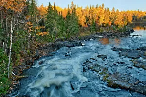 Seasons Gallery: Wood Falls on the Manigotogan River Highway 304 near Manigotogan Manitoba, Canada