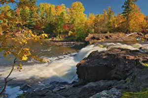 Taiga Prints: Wood Falls on the Manigotogan River Highway 304 near Manigotogan, Manitoba, Canada