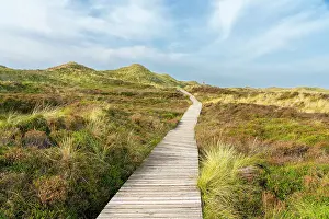 Oomram Prints: Wooden boardwalk leading to Leit- und Quermarkenfeuer