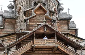 Attractions Prints: Wooden Church of Intercession (Pokrovskaya Church) with 25 domes