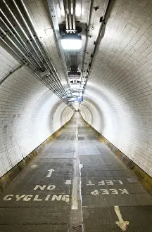 Crossing Prints: Woolwich Foot Tunnel under River Thames, London, England