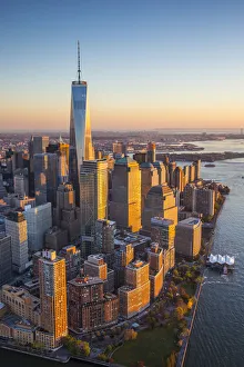One World Trade Center and Lower Manhattan, New York City, New York, USA