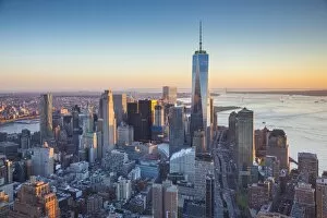 Images Dated 16th November 2015: One World Trade Center and Lower Manhattan, New York City, New York, USA