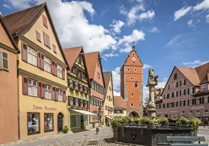 Mittelfranken Prints: Wornitztor on Altrathausplatz in the old town of Dinkelsbuhl