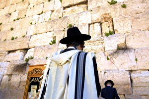 Pray Prints: Worshippers At The Western Wall, Jerusalem, Israel, Middle East