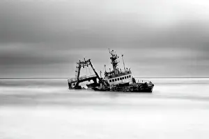 Shipwreck Prints: Wreck of the Zeila, South Atlantic Ocean, near Hentiesbay, Namibia, Africa
