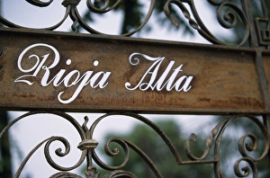 Wrought Iron Gallery: Wrought iron gate at the entrance to La Rioja Alta winery